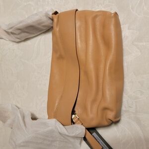 All Saints Tan Leather Shoulder Bag